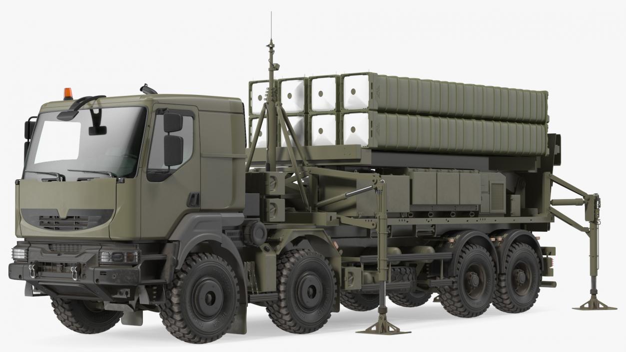 3D Mobile Medium Range Air Defense Missile System