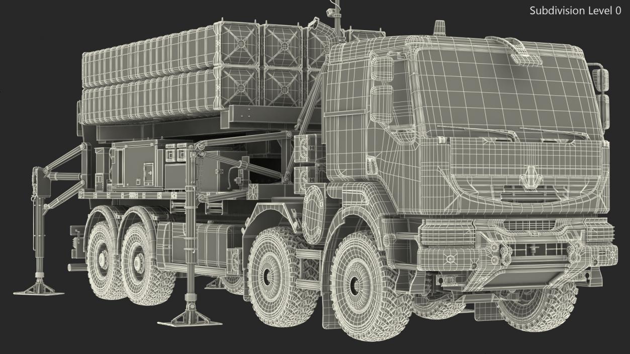 3D Mobile Medium Range Air Defense Missile System