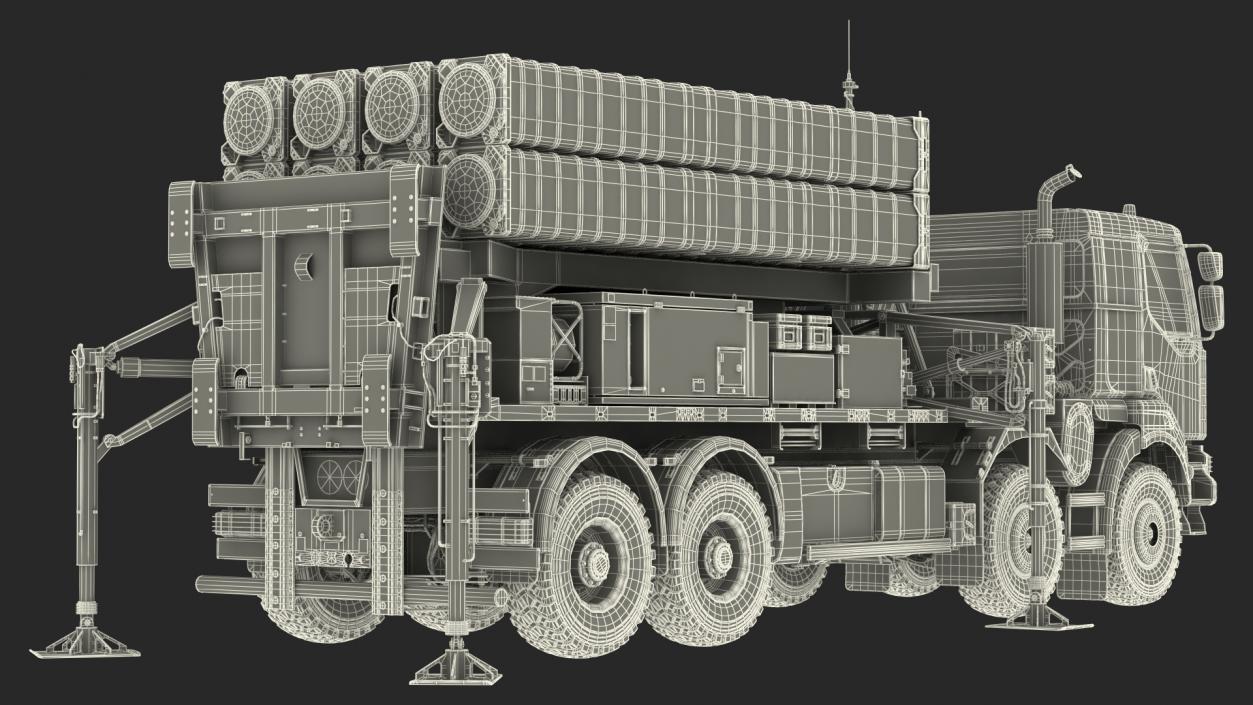 3D Mobile Medium Range Air Defense Missile System