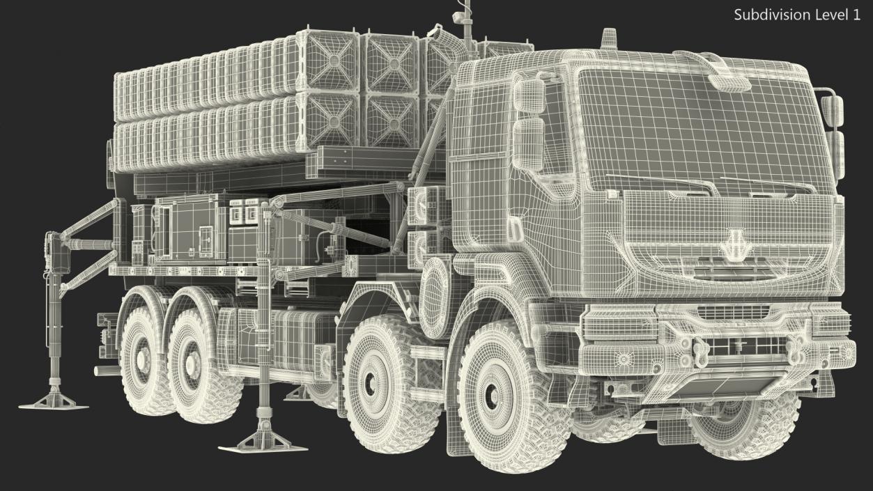 3D Mobile Medium Range Air Defense Missile System