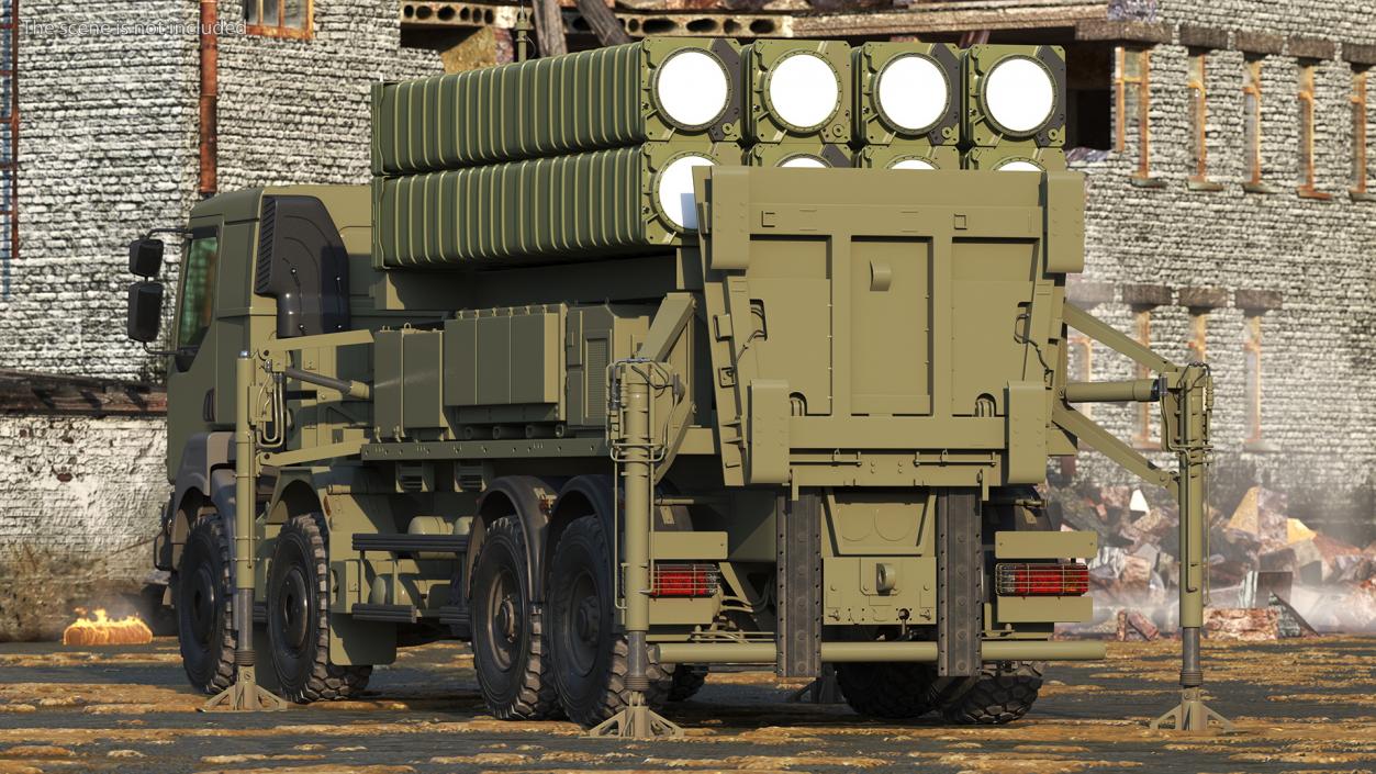 3D Mobile Medium Range Air Defense Missile System