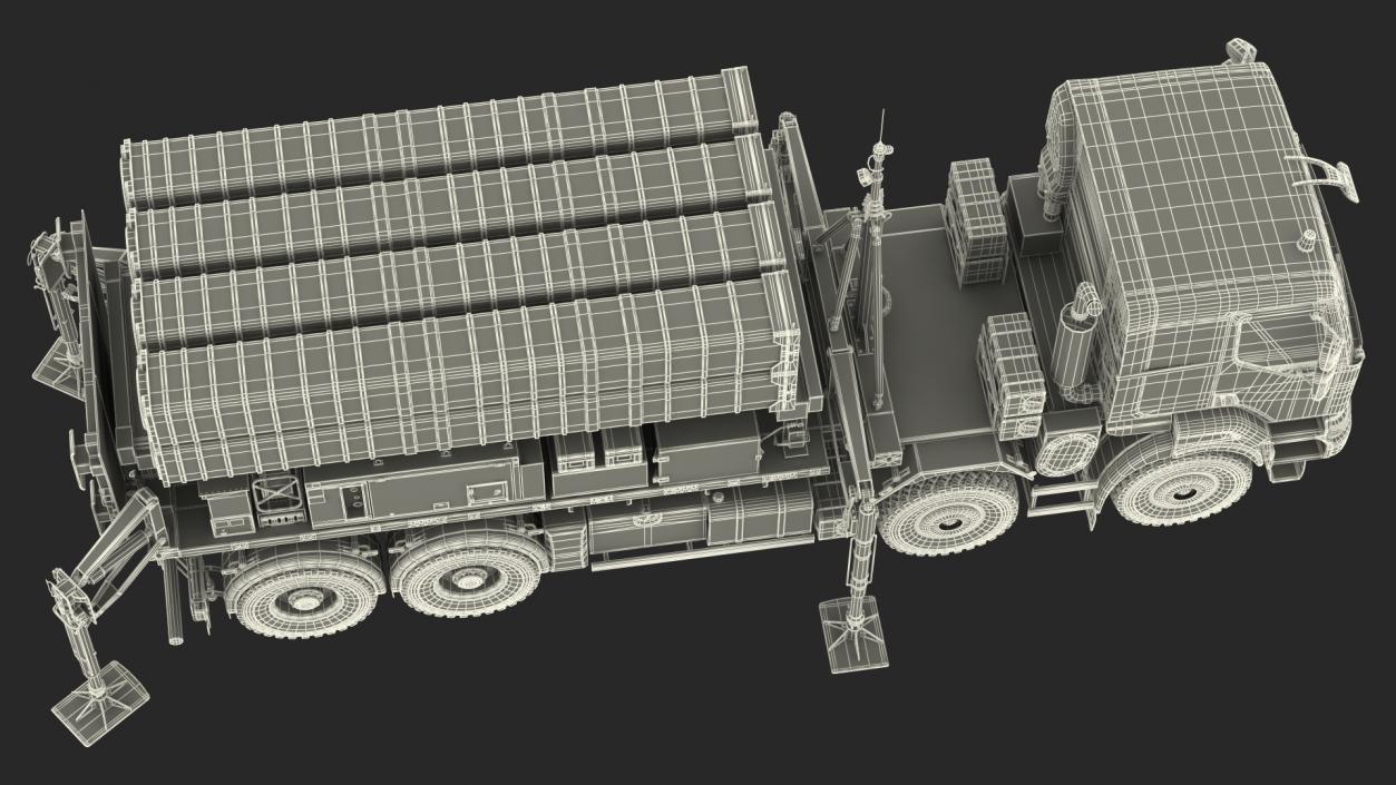 3D Mobile Medium Range Air Defense Missile System