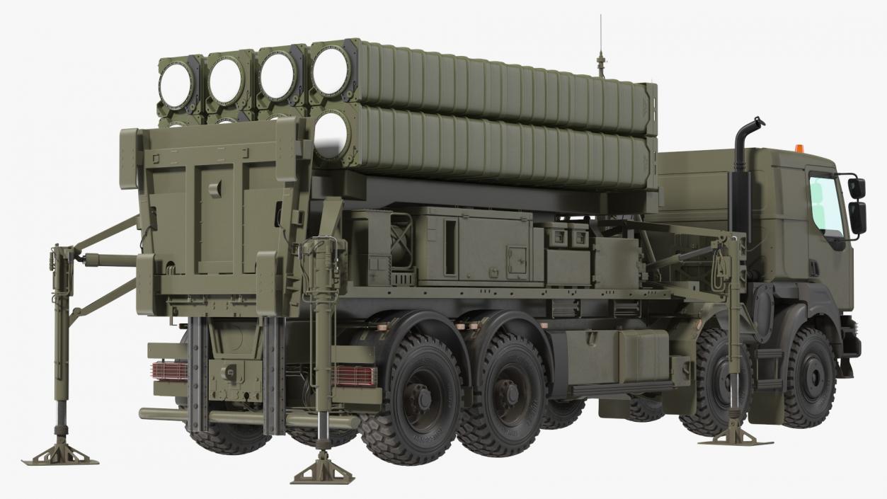 3D Mobile Medium Range Air Defense Missile System