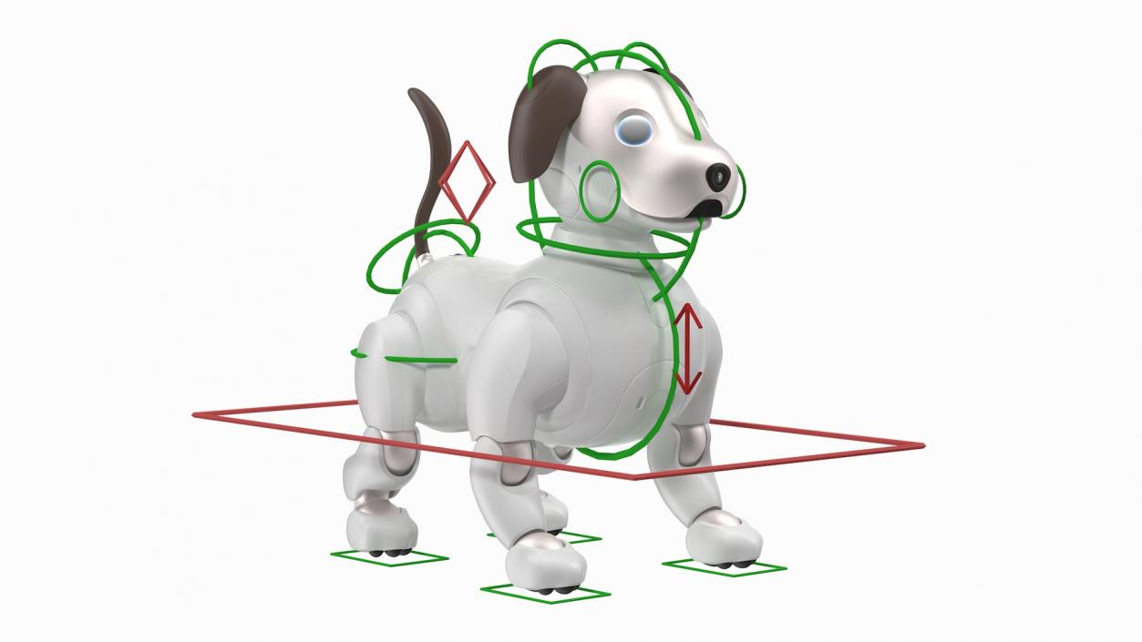 3D Sony Aibo 2017 Robotic Pet Rigged model