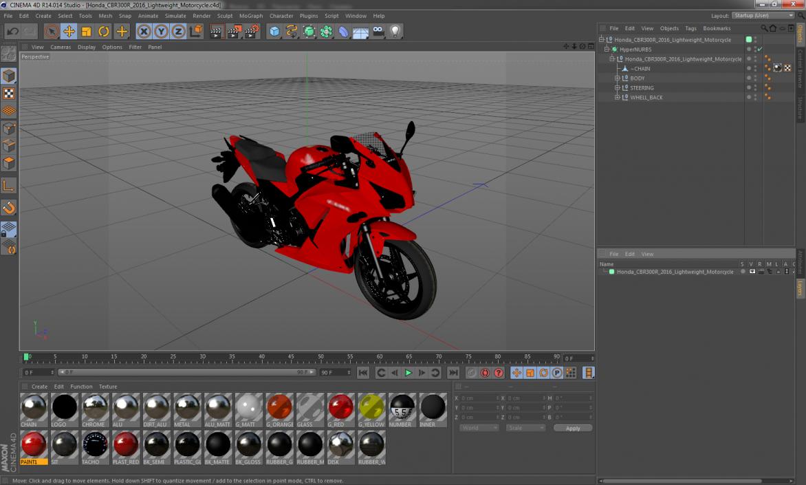 3D Honda CBR300R 2016 Lightweight Motorcycle