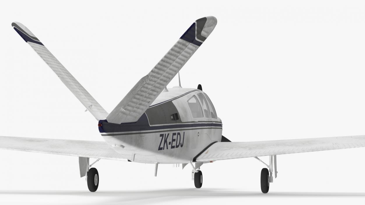 3D Propeller Aircraft Beechcraft Bonanza S35