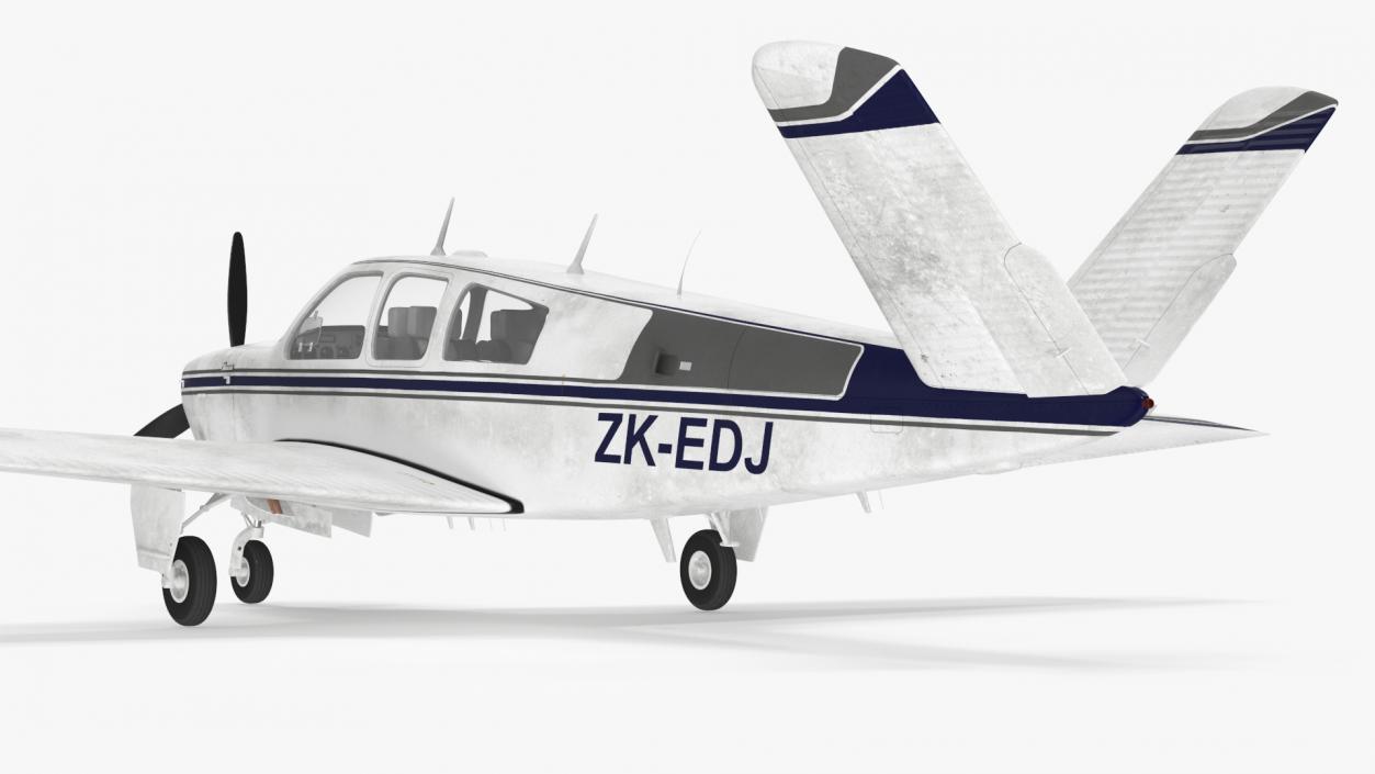 3D Propeller Aircraft Beechcraft Bonanza S35