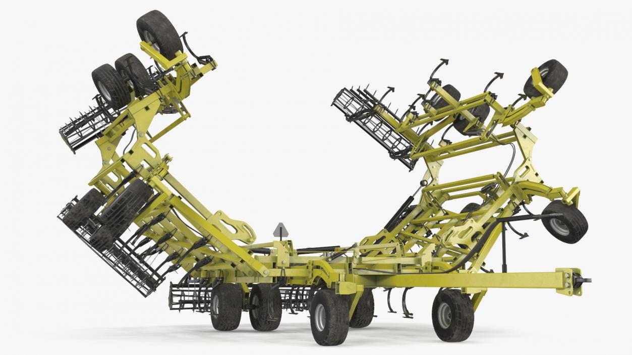 3D model Seedbed Cultivator Rigged