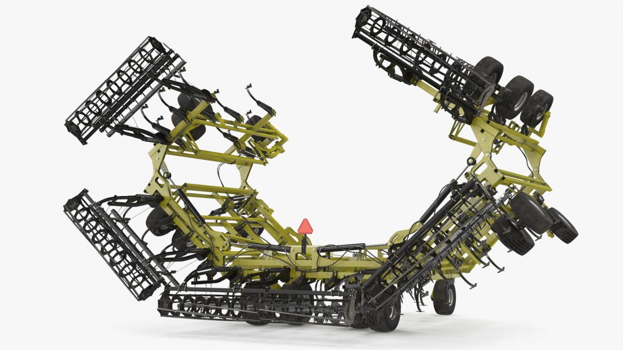 3D model Seedbed Cultivator Rigged