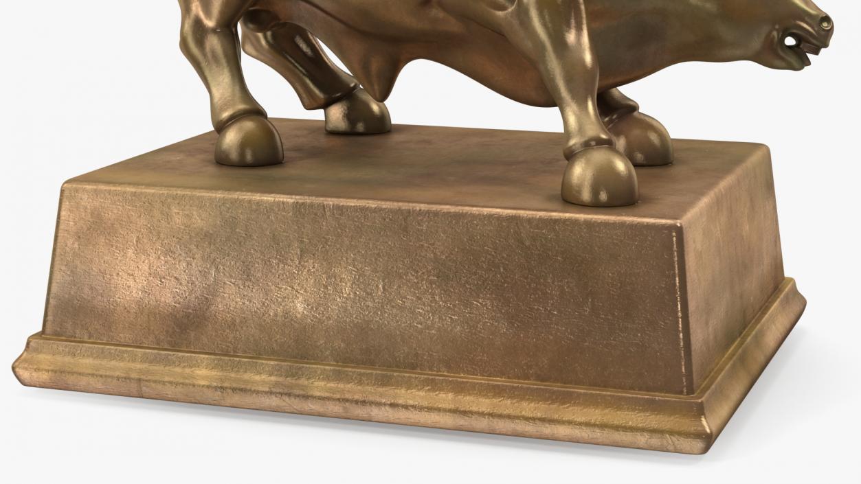 3D Wall Street Bull on Pedestal model