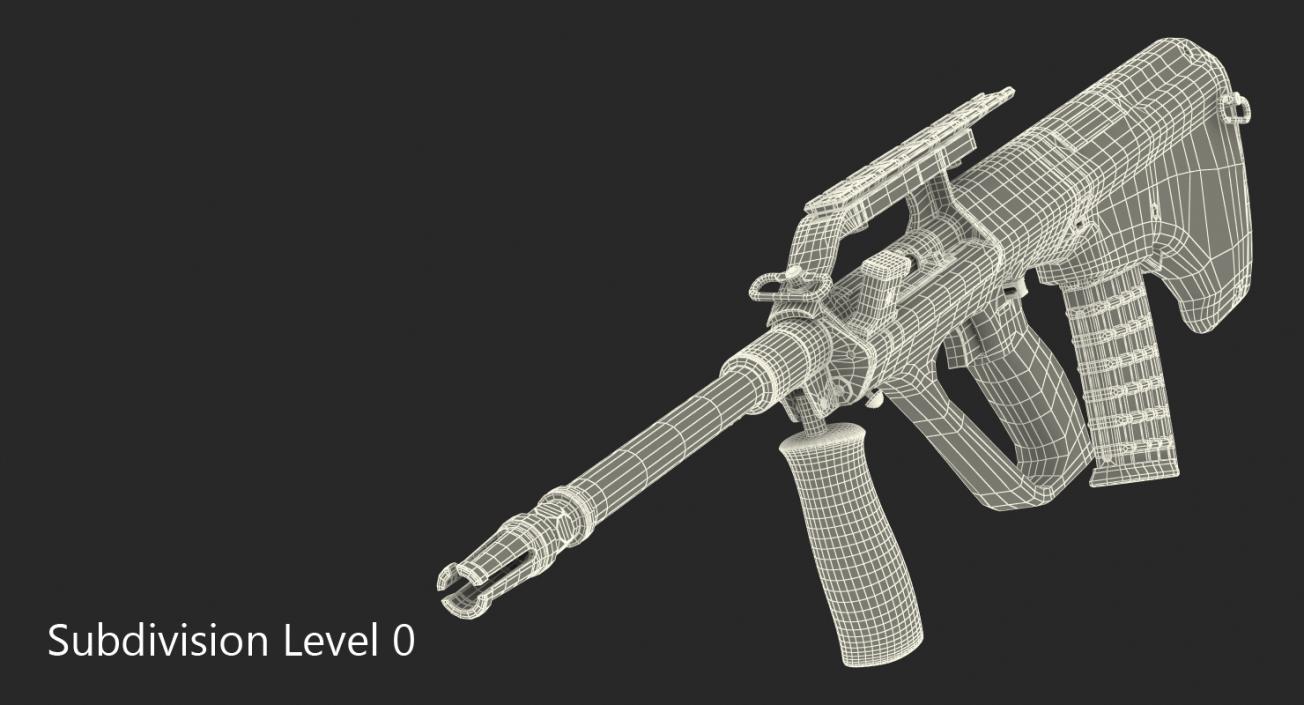 Bullpup Assault Rifle Steyr AUG A2 3D model