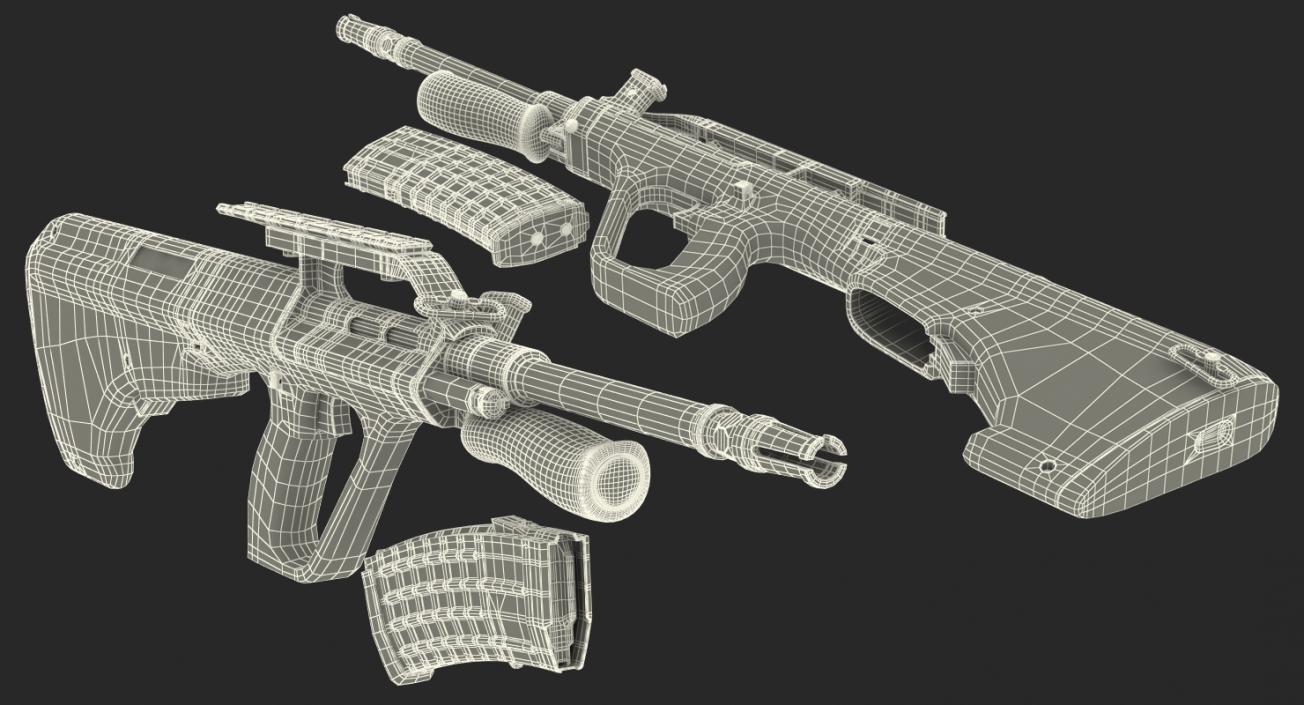 Bullpup Assault Rifle Steyr AUG A2 3D model