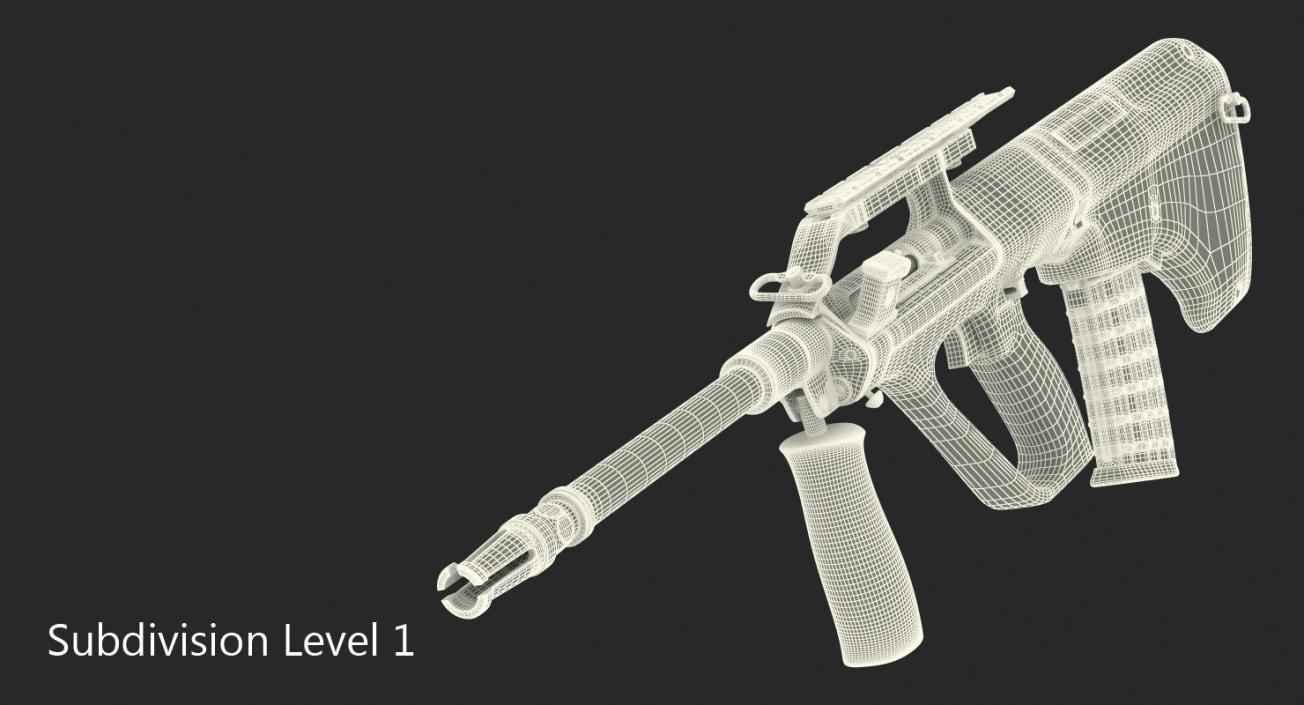 Bullpup Assault Rifle Steyr AUG A2 3D model