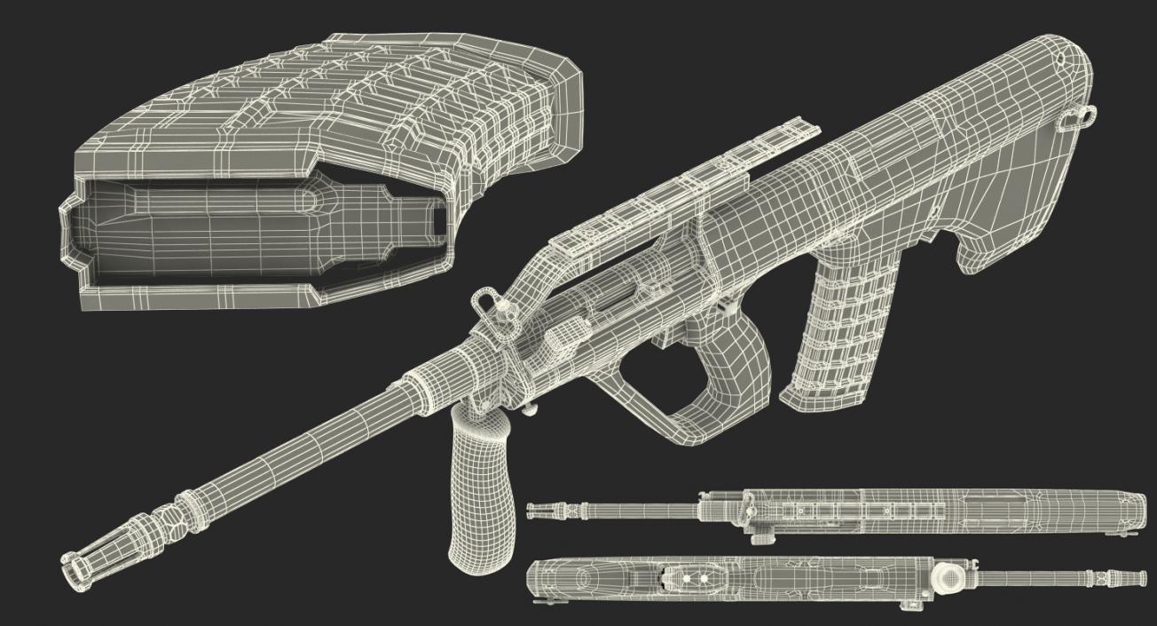 Bullpup Assault Rifle Steyr AUG A2 3D model