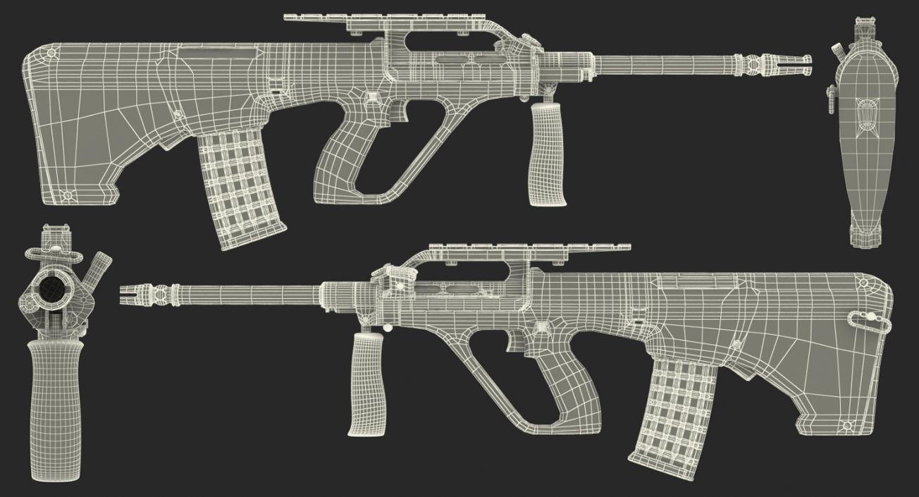 Bullpup Assault Rifle Steyr AUG A2 3D model