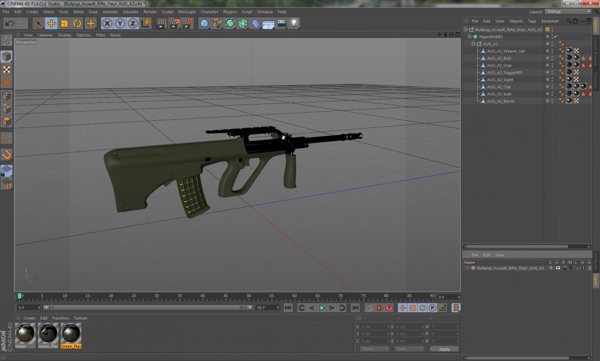 Bullpup Assault Rifle Steyr AUG A2 3D model