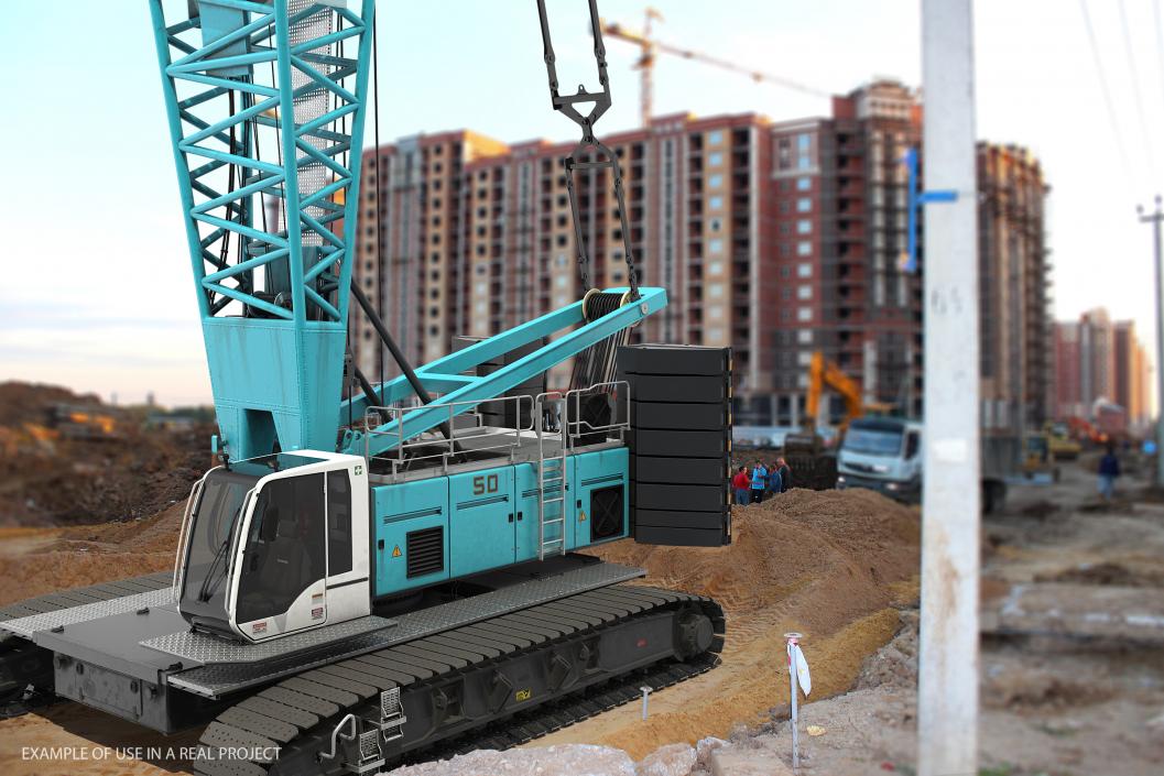 3D Crawler Crane Generic Rigged model