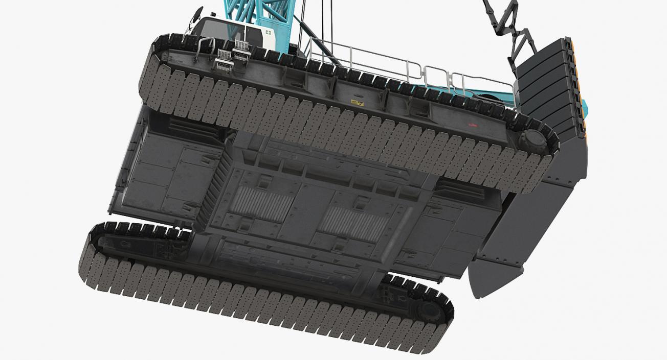 3D Crawler Crane Generic Rigged model