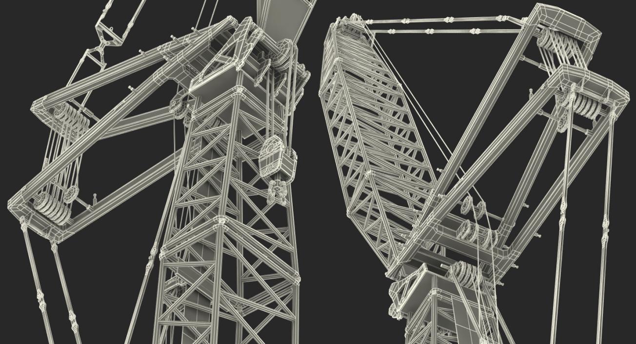 3D Crawler Crane Generic Rigged model