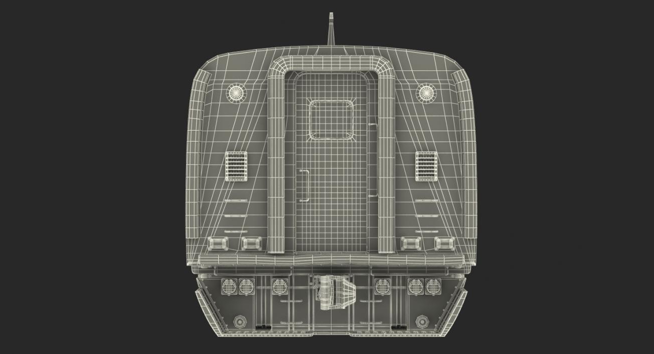 3D Bullet Train Locomotive Rail Star model