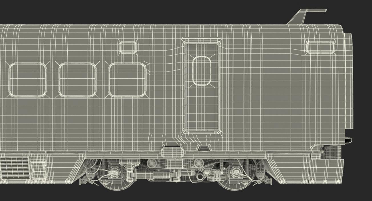 3D Bullet Train Locomotive Rail Star model