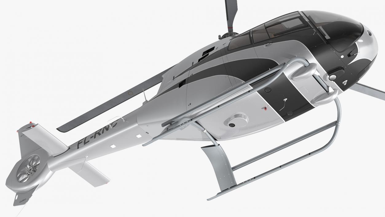 3D Airbus H120 Lightweight Helicopter Rigged