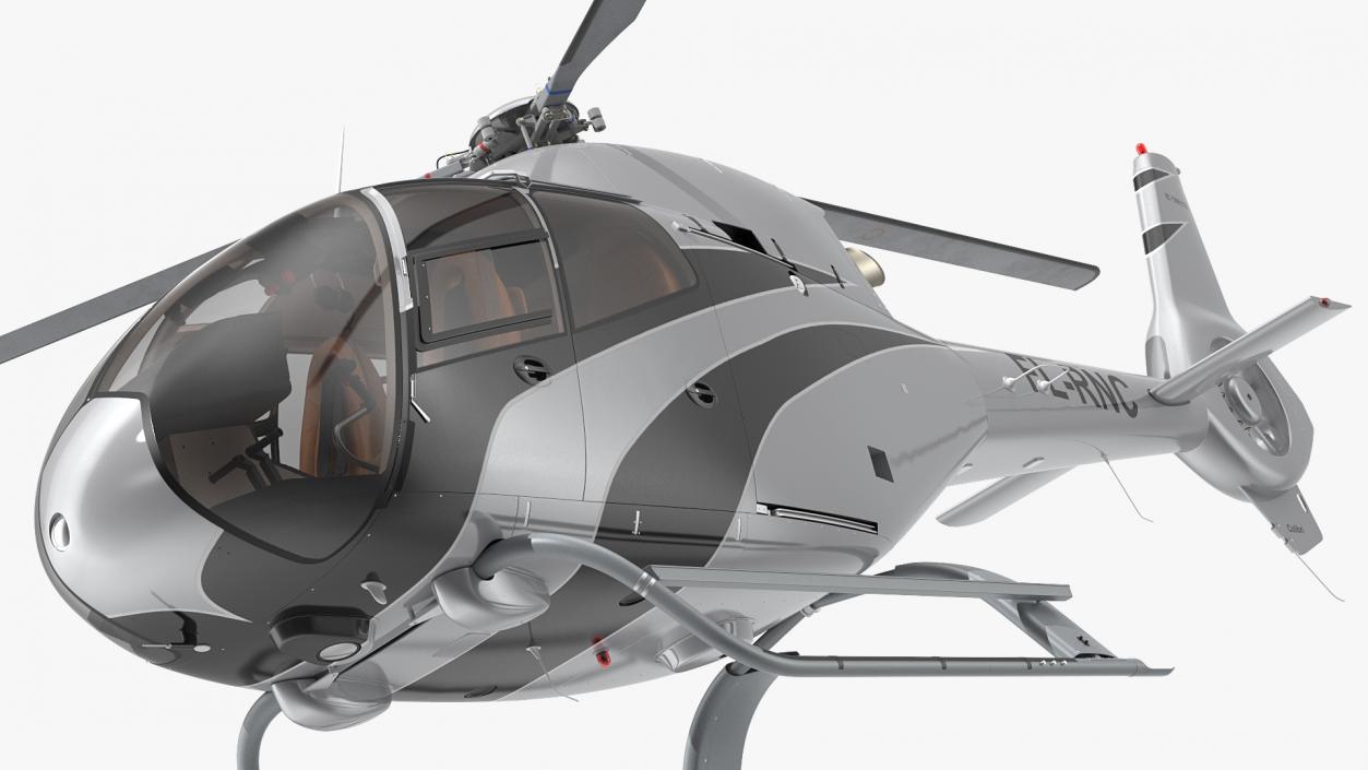 3D Airbus H120 Lightweight Helicopter Rigged