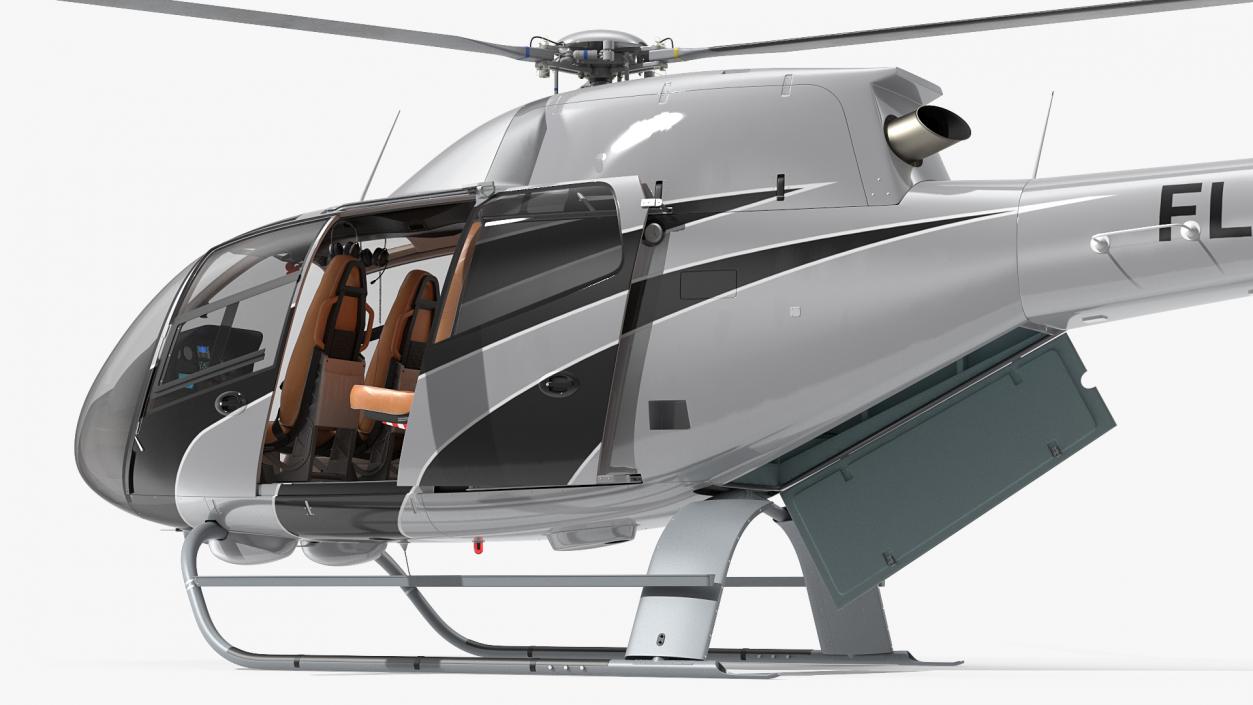 3D Airbus H120 Lightweight Helicopter Rigged