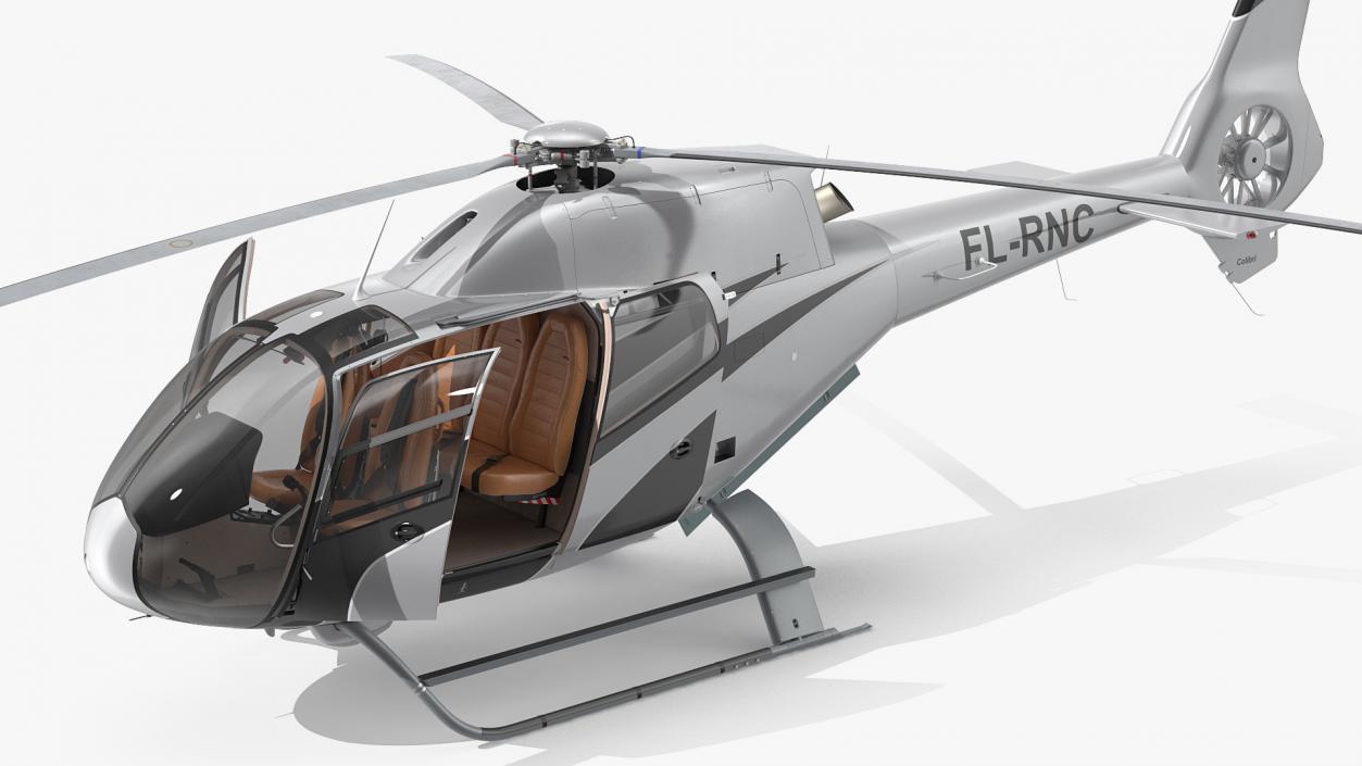 3D Airbus H120 Lightweight Helicopter Rigged