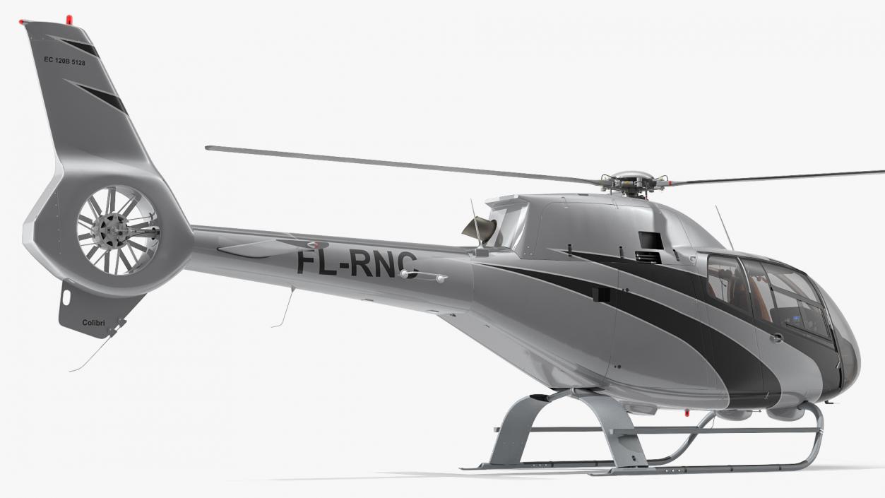 3D Airbus H120 Lightweight Helicopter Rigged