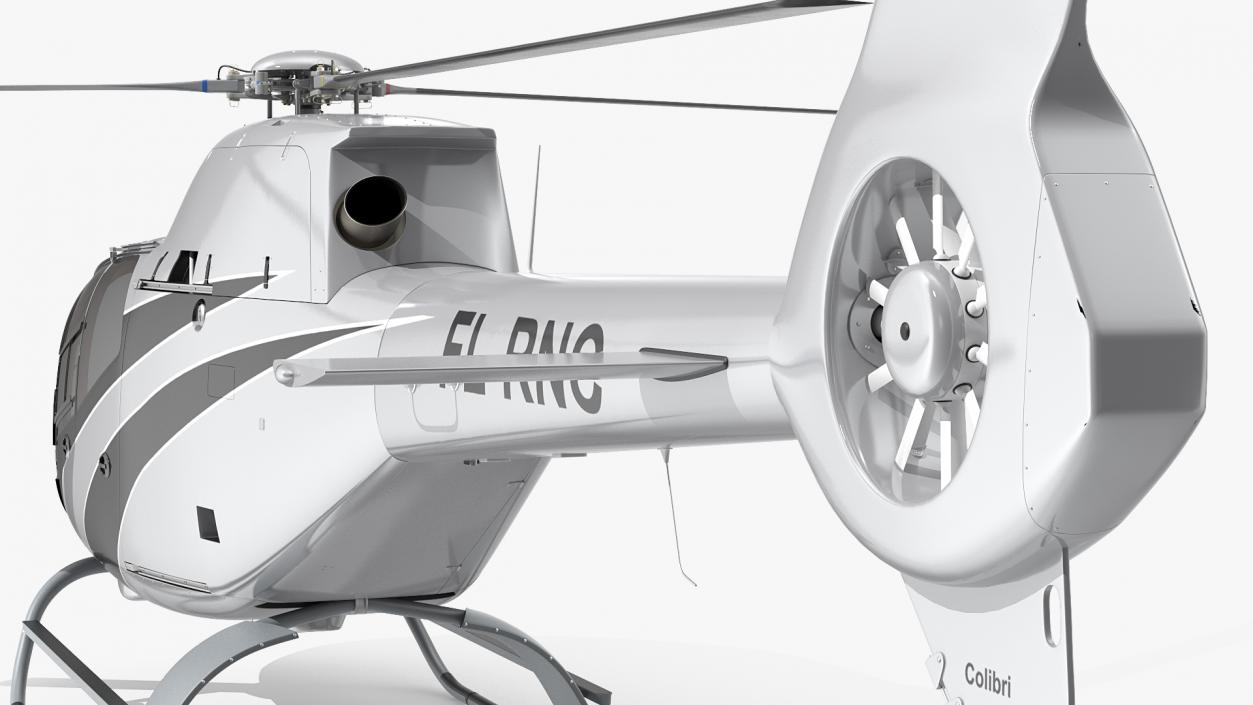 3D Airbus H120 Lightweight Helicopter Rigged