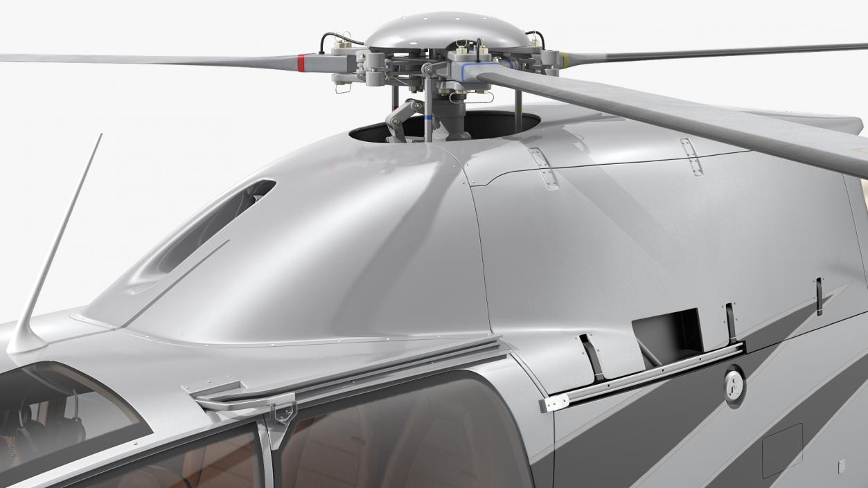 3D Airbus H120 Lightweight Helicopter Rigged