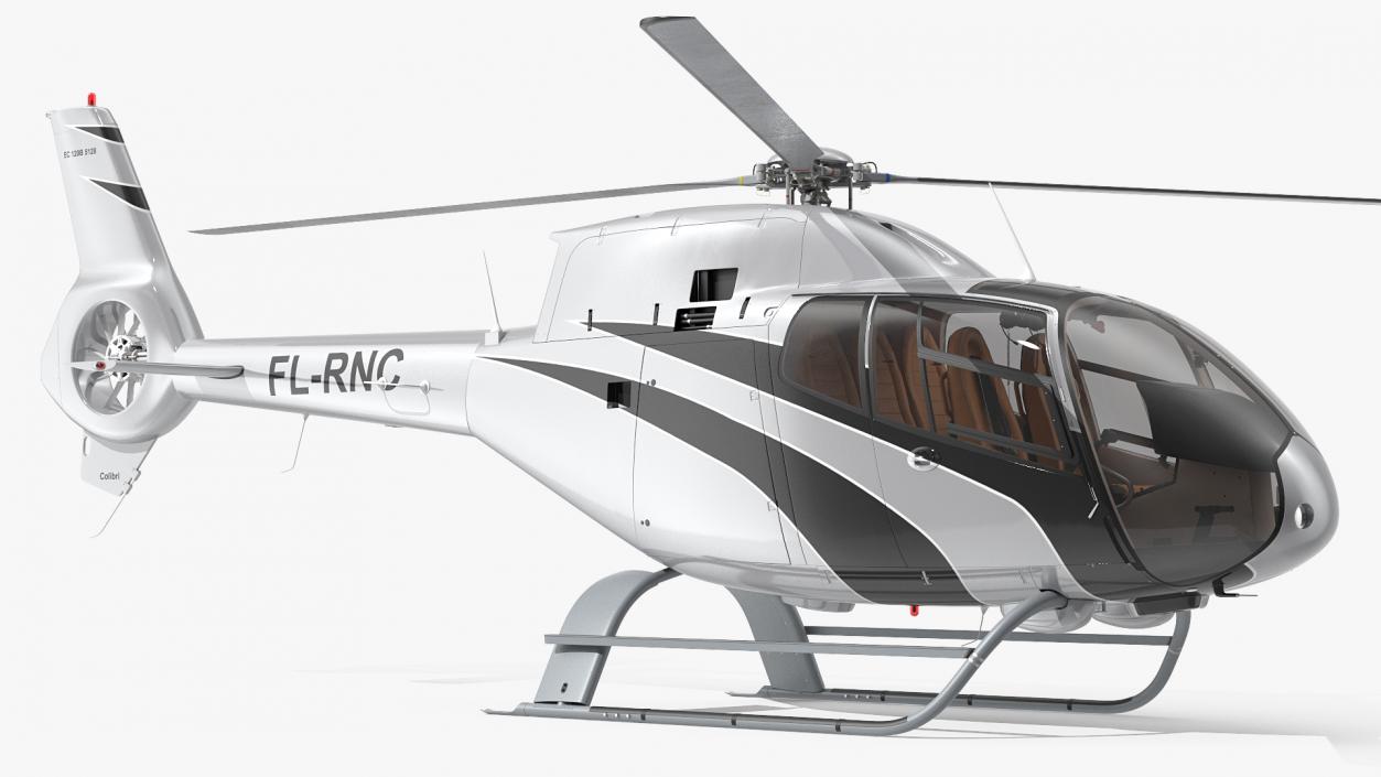 3D Airbus H120 Lightweight Helicopter Rigged