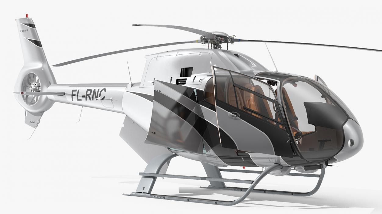 3D Airbus H120 Lightweight Helicopter Rigged