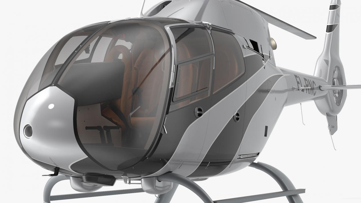 3D Airbus H120 Lightweight Helicopter Rigged