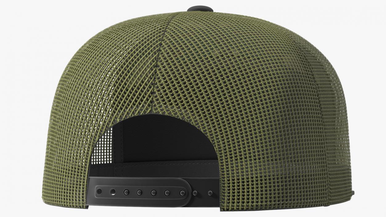 Seven Panel Trucker Cap Camouflage 3D model