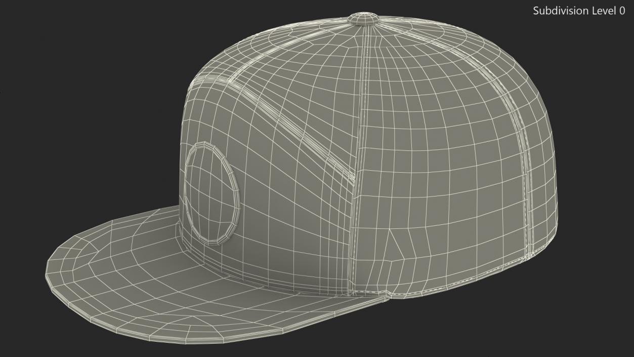 Seven Panel Trucker Cap Camouflage 3D model