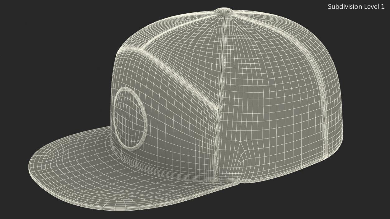 Seven Panel Trucker Cap Camouflage 3D model