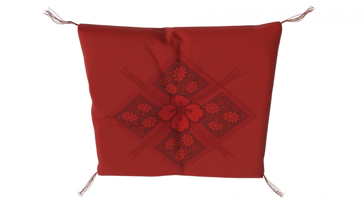 3D Japanese Floor Cushion Red