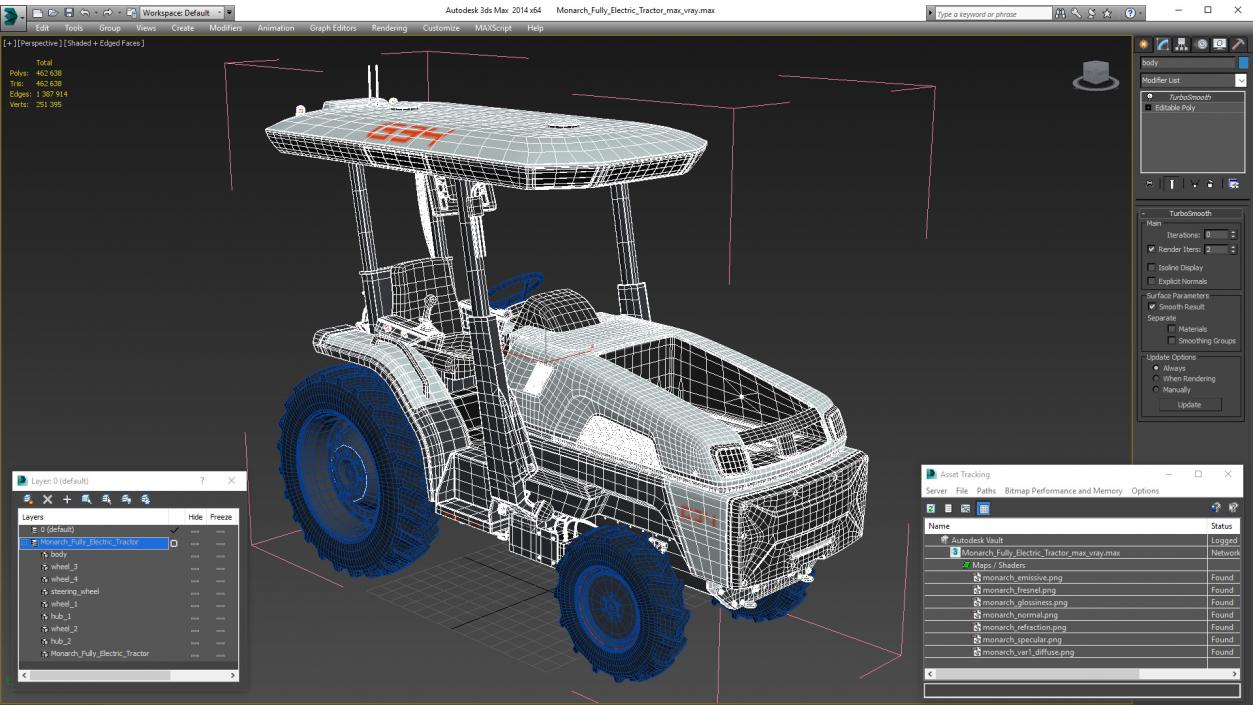 3D model Monarch Fully Electric Tractor