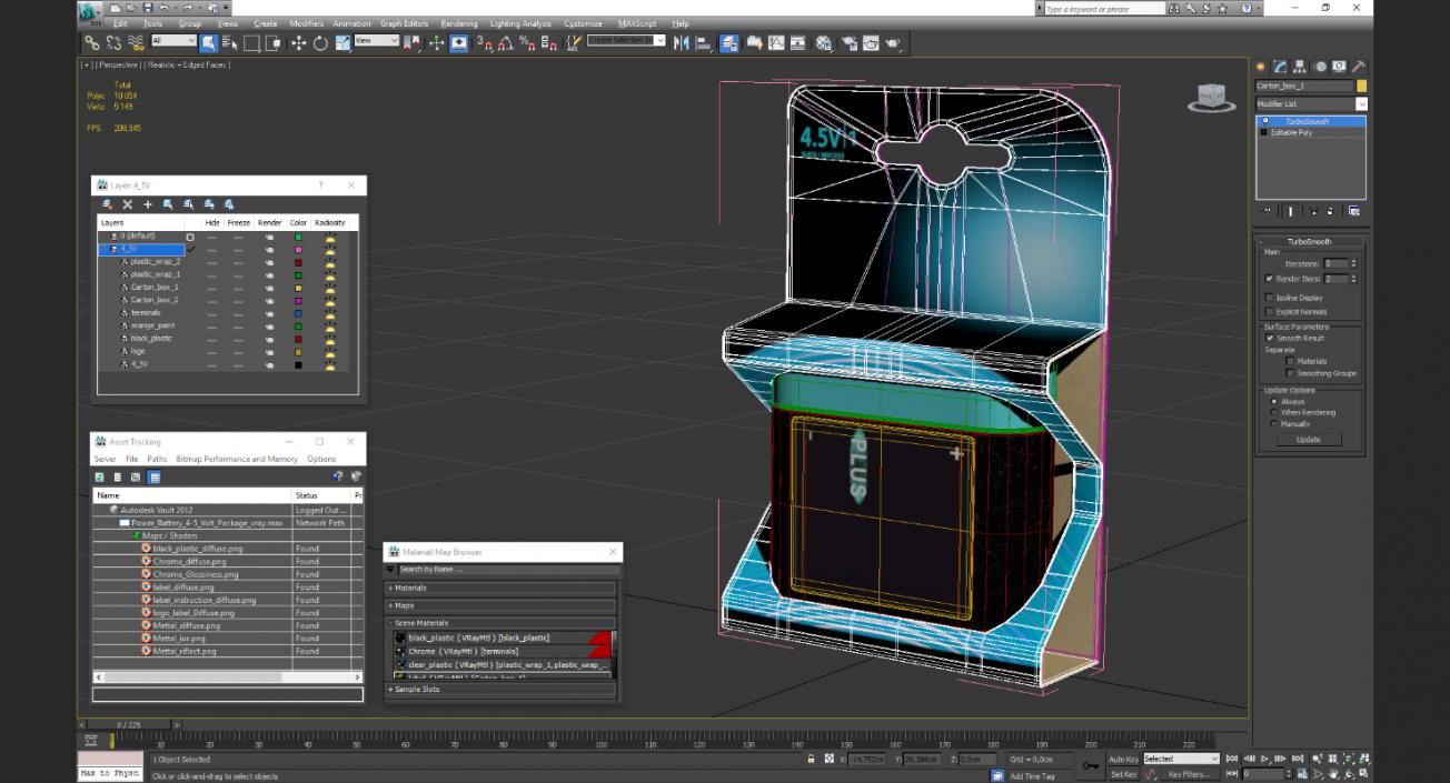 3D model Power Battery 4-5 Volt Package