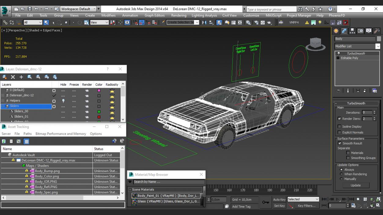 DeLorean DMC-12 Rigged 3D