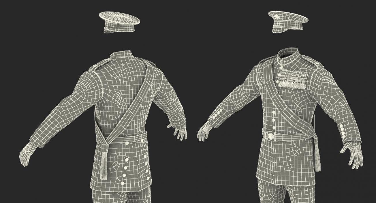 3D Irish Guard Sergeant Uniform model