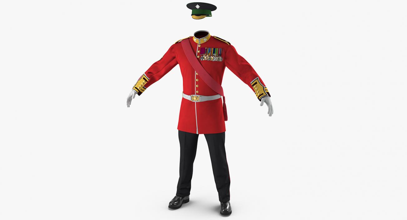 3D Irish Guard Sergeant Uniform model