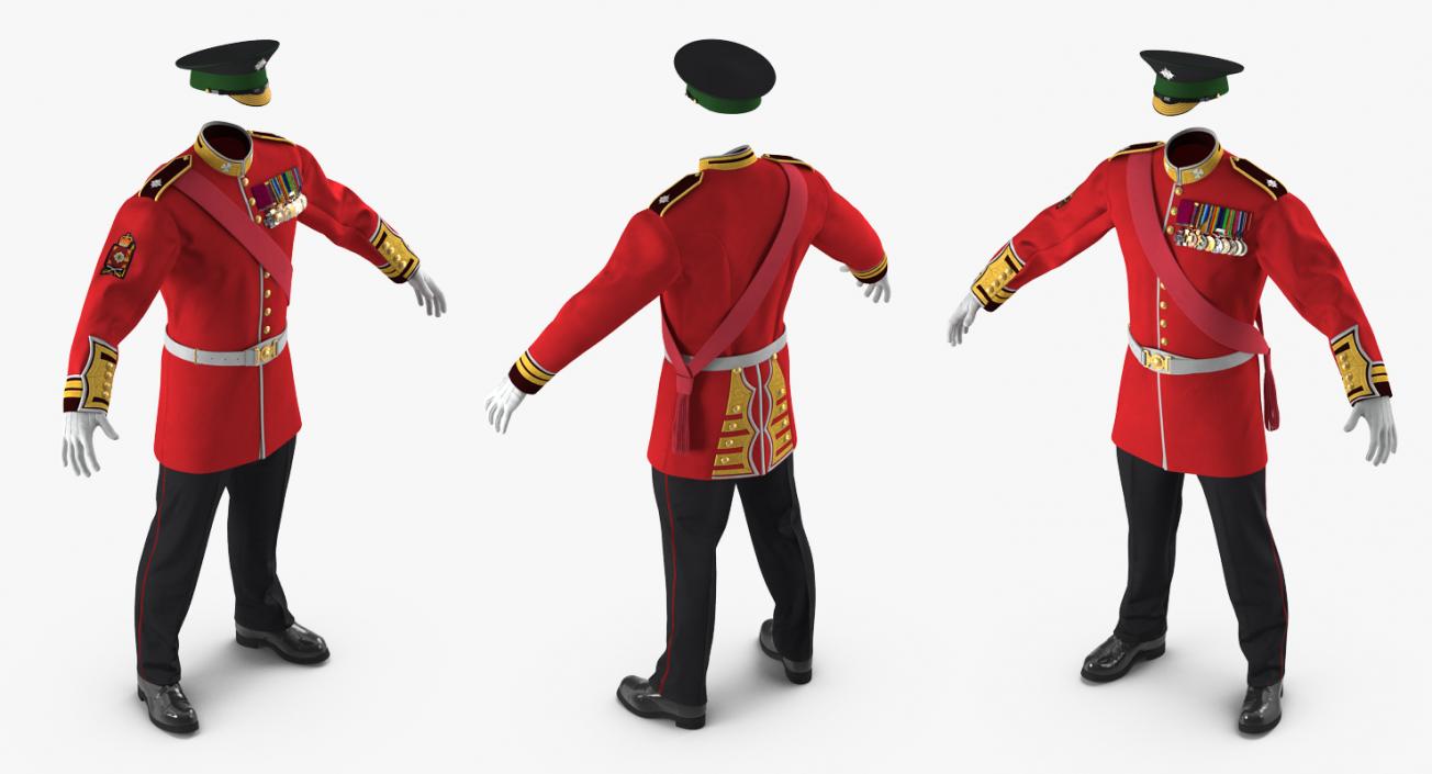 3D Irish Guard Sergeant Uniform model