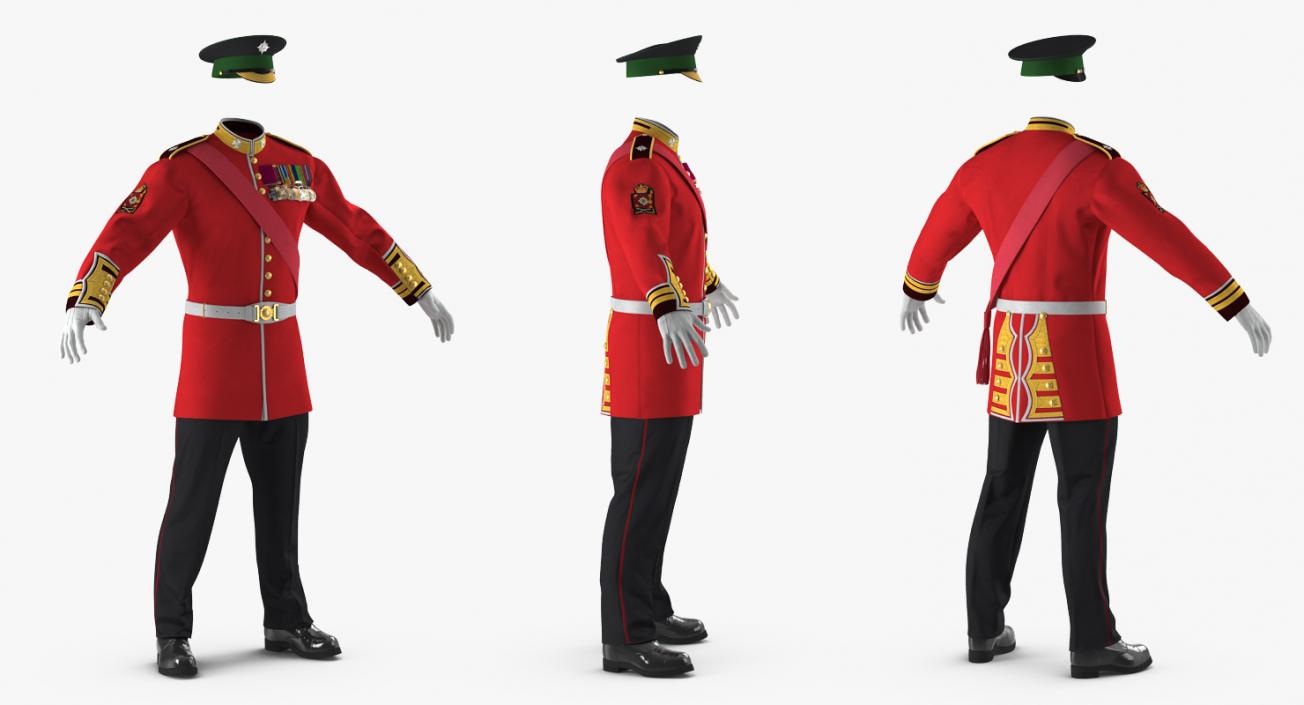 3D Irish Guard Sergeant Uniform model