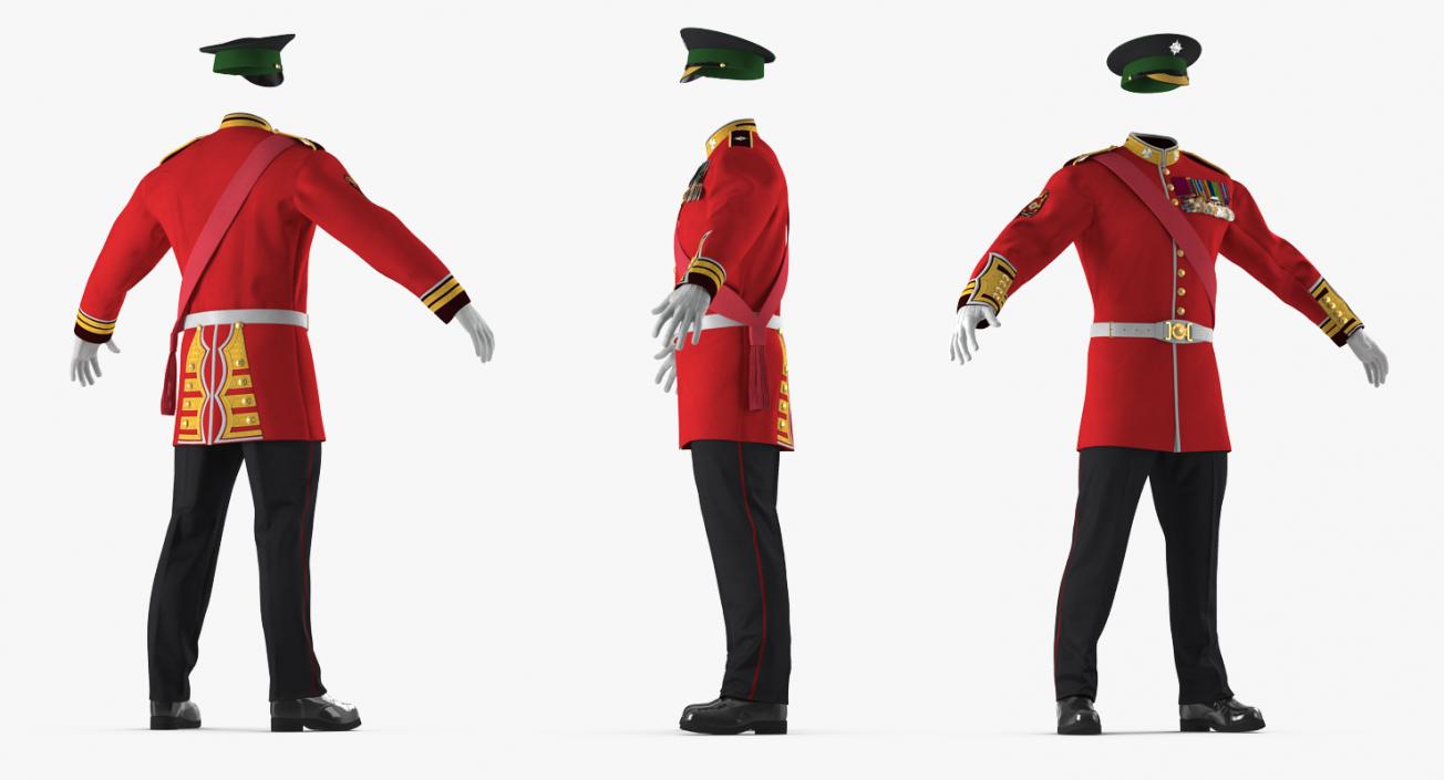 3D Irish Guard Sergeant Uniform model