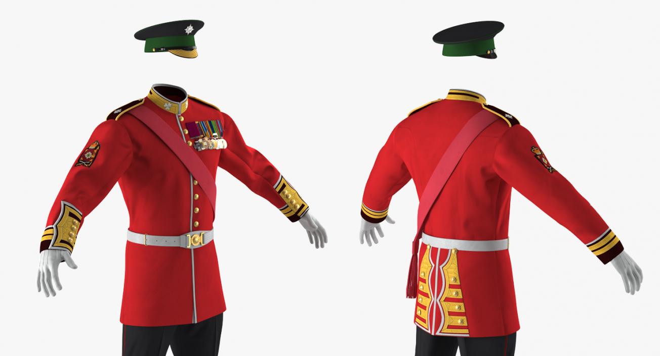 3D Irish Guard Sergeant Uniform model