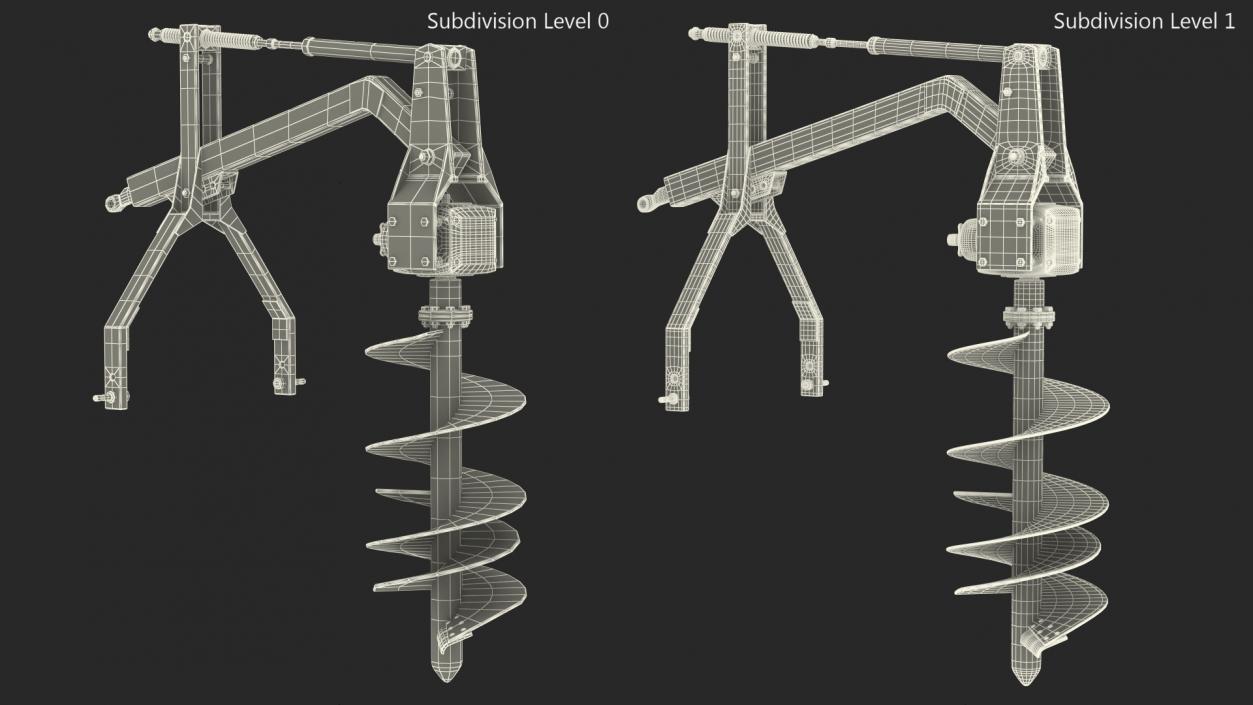 3D Hydraulic Post Hole Digger