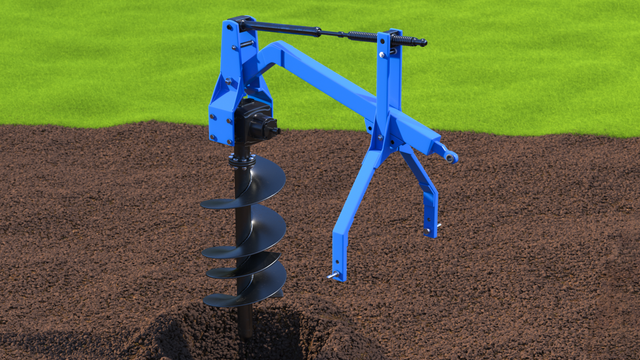 3D Hydraulic Post Hole Digger